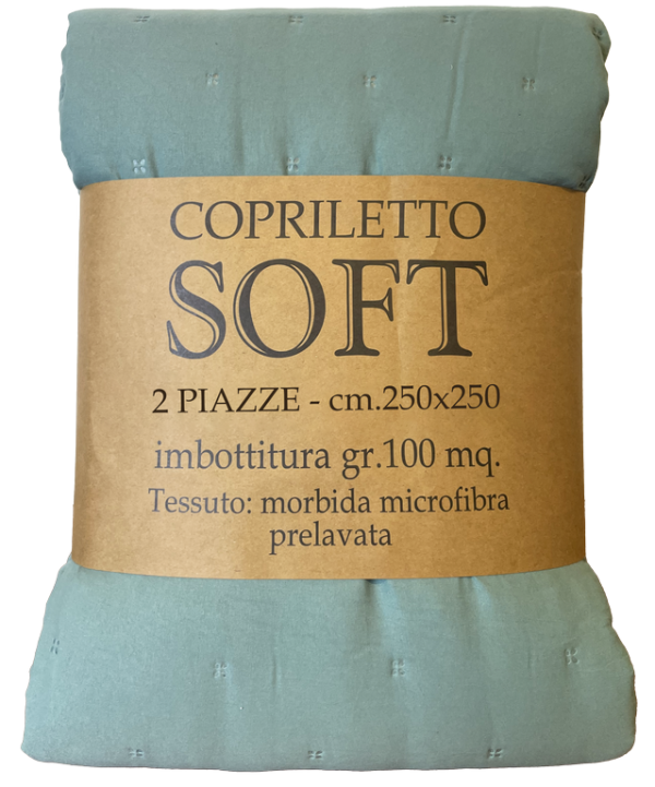 COPRILETTO TRAPUNTATO SOFT SALVIA