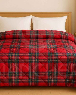 TRAPUNTA INVERNALE MONY SCOZZESE ROSSO 300 G/M² MICROFIBRA ANALLERGICA