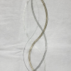 TENDE RICAMATE BETTY BIANCO/GRIGIO COPPIA PANNELLI 60X150/60X240 SEMITRASPARENTE - immagine 3