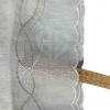 TENDE RICAMATE BETTY BIANCO/GRIGIO COPPIA PANNELLI 60X150/60X240 SEMITRASPARENTE - immagine 4