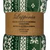 COPERTA PLAID SHERPA DOUBLE FACE LAPPONIA VERDE - immagine 2