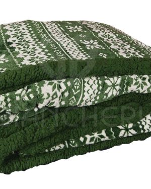 COPERTA PLAID SHERPA DOUBLE FACE LAPPONIA VERDE