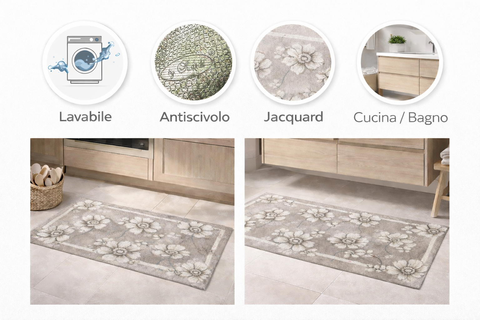 TAPPETO EMILY BY SUARDI TORTORA PER CUCINA E BAGNO - immagine 6