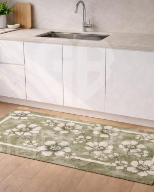 TAPPETO EMILY BY SUARDI VERDE PER CUCINA E BAGNO