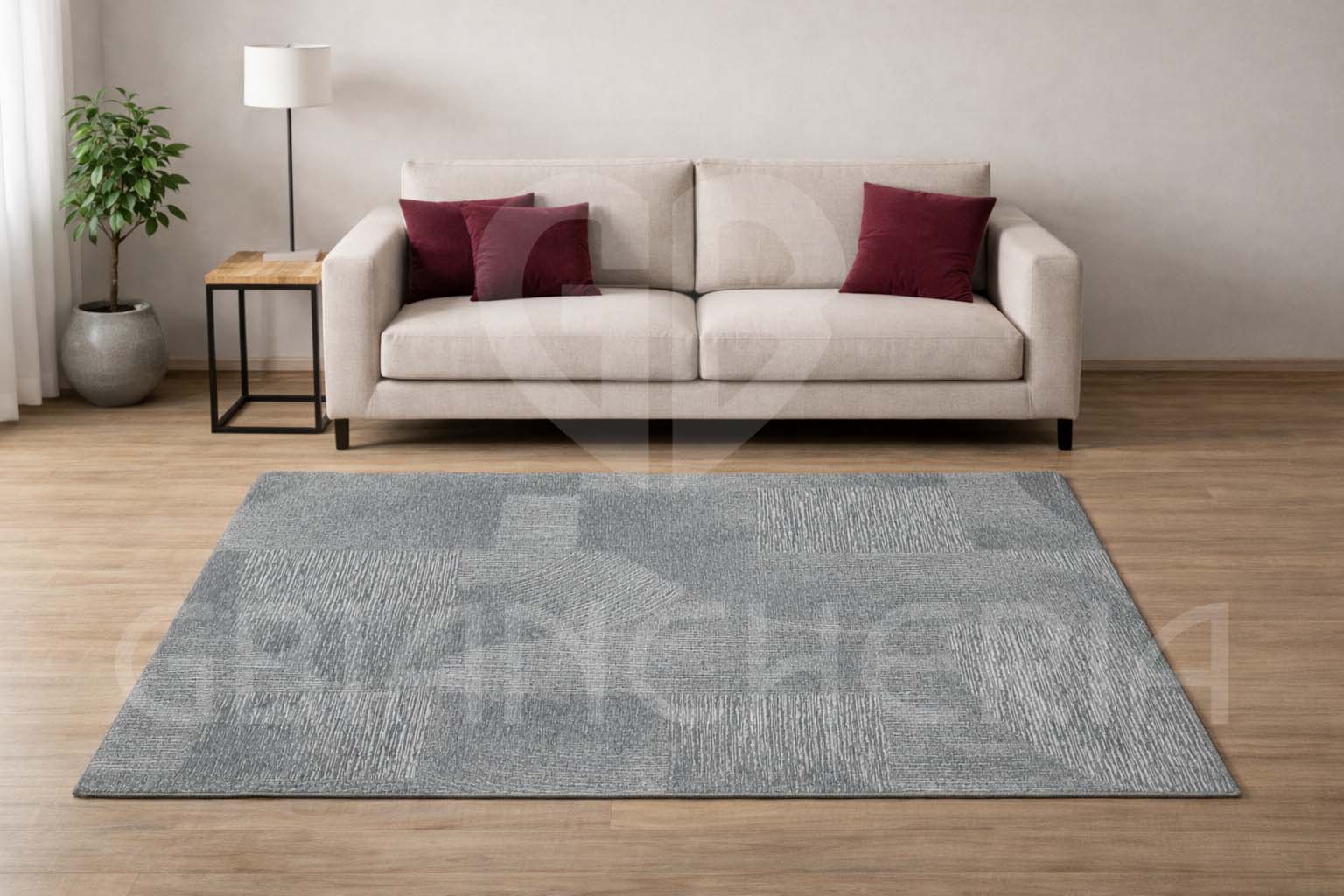 TAPPETO GRAFFIO GRIGIO BY SUARDI ANTISCIVOLO LAVABILE