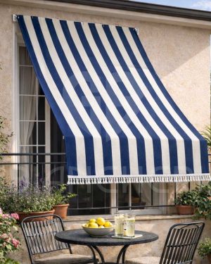 TENDA DA SOLE BALCONE BLU RIGATA 140x250 / 140x300 CM