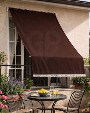 TENDA DA SOLE BALCONE MARRONE TINTA UNITA 140x250 / 140x300 CM