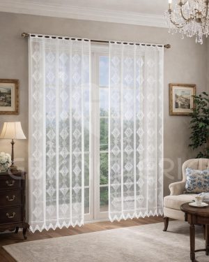 TENDA A VETRO ALEXIA BIANCA 60X240 COPPIA