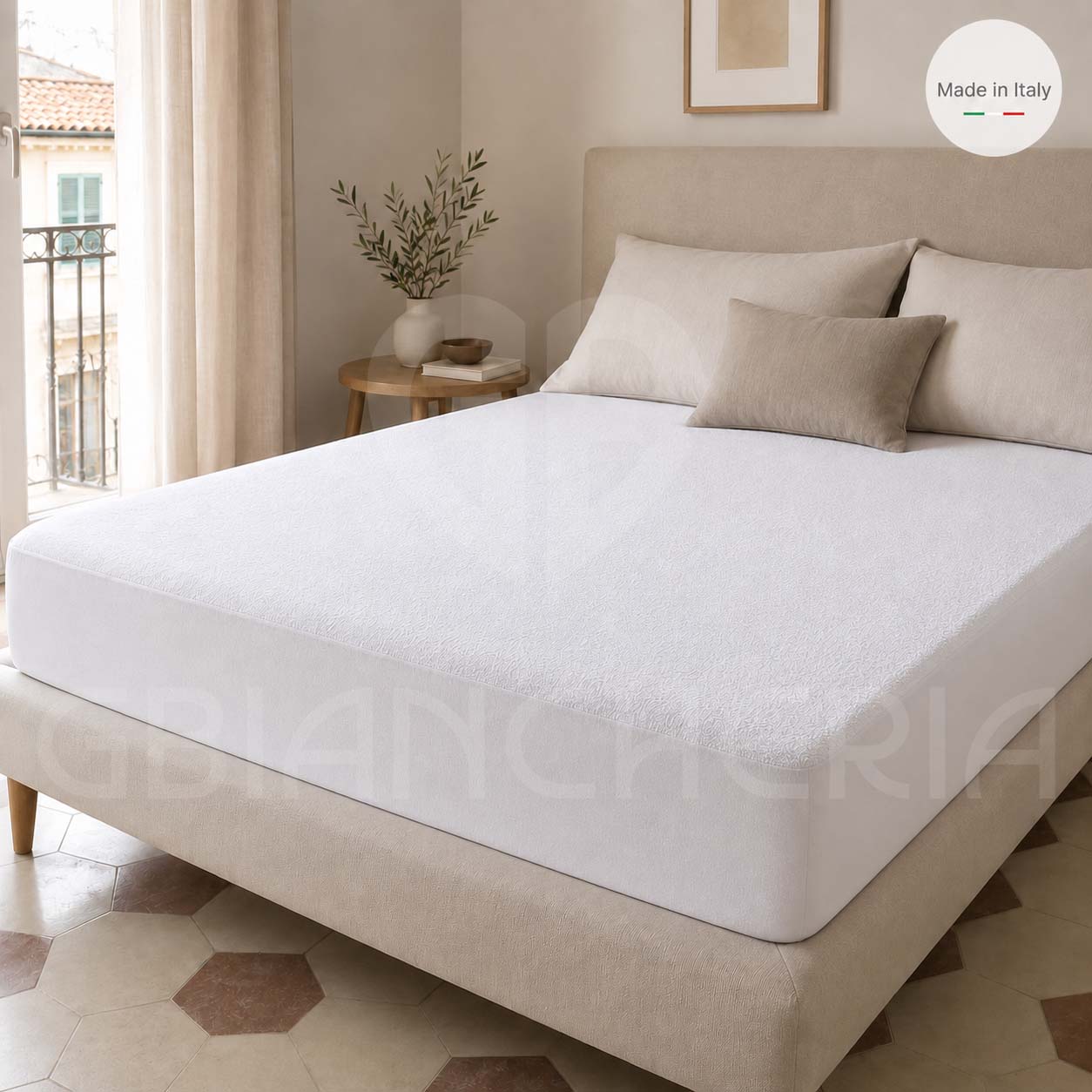 COPRIMATERASSO IN SPUGNA CON ANGOLI 30 CM