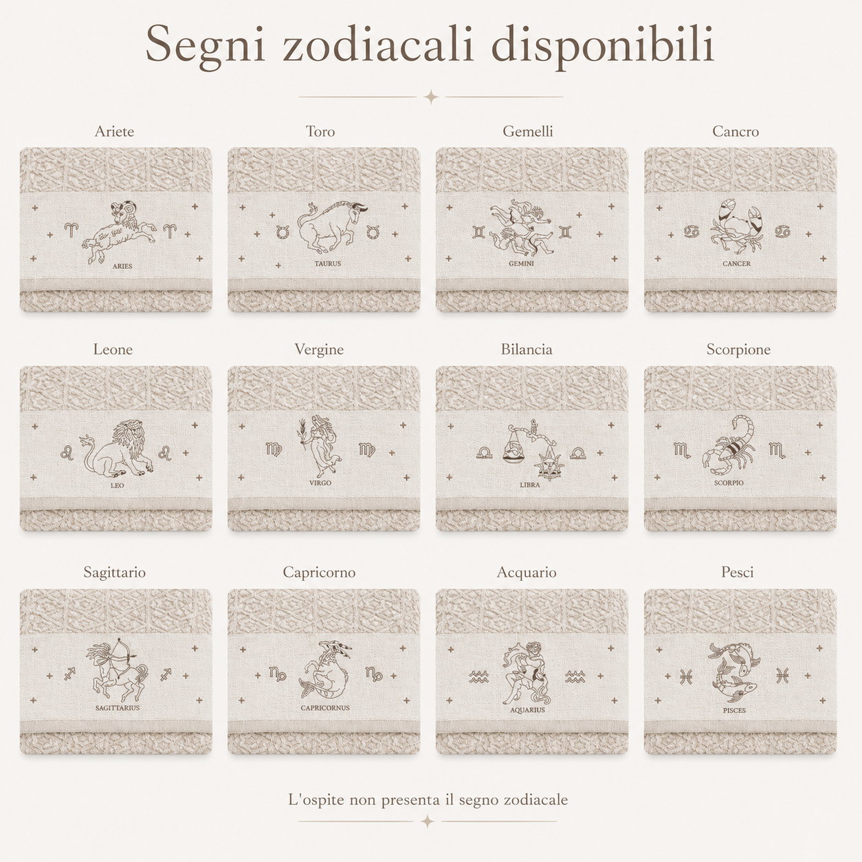SET ASCIUGAMANI ZODIACO 1+1