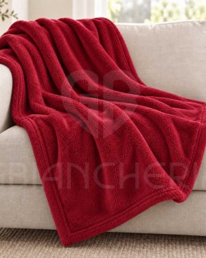 PLAID IN PILE MORBIDO MICROFIBRA MAURICE BORDEAUX