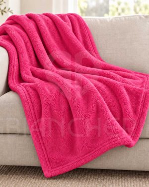 PLAID IN PILE MORBIDO MICROFIBRA MAURICE FUCSIA