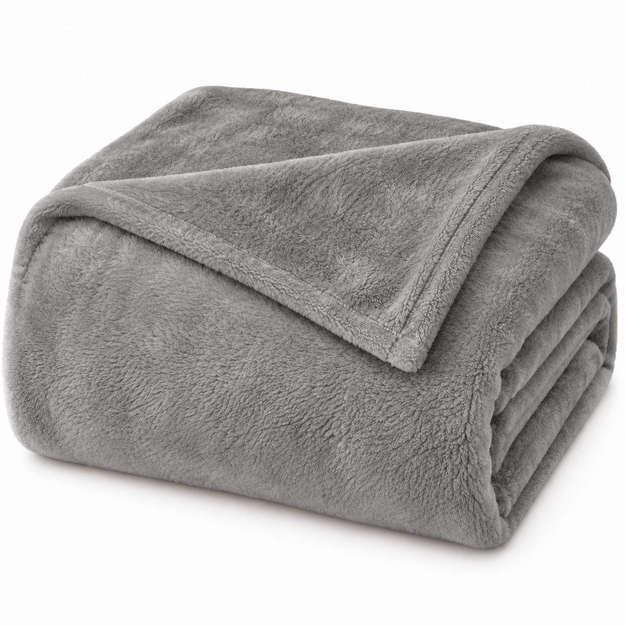 PLAID IN PILE MORBIDO MICROFIBRA MAURICE GRIGIO - immagine 2
