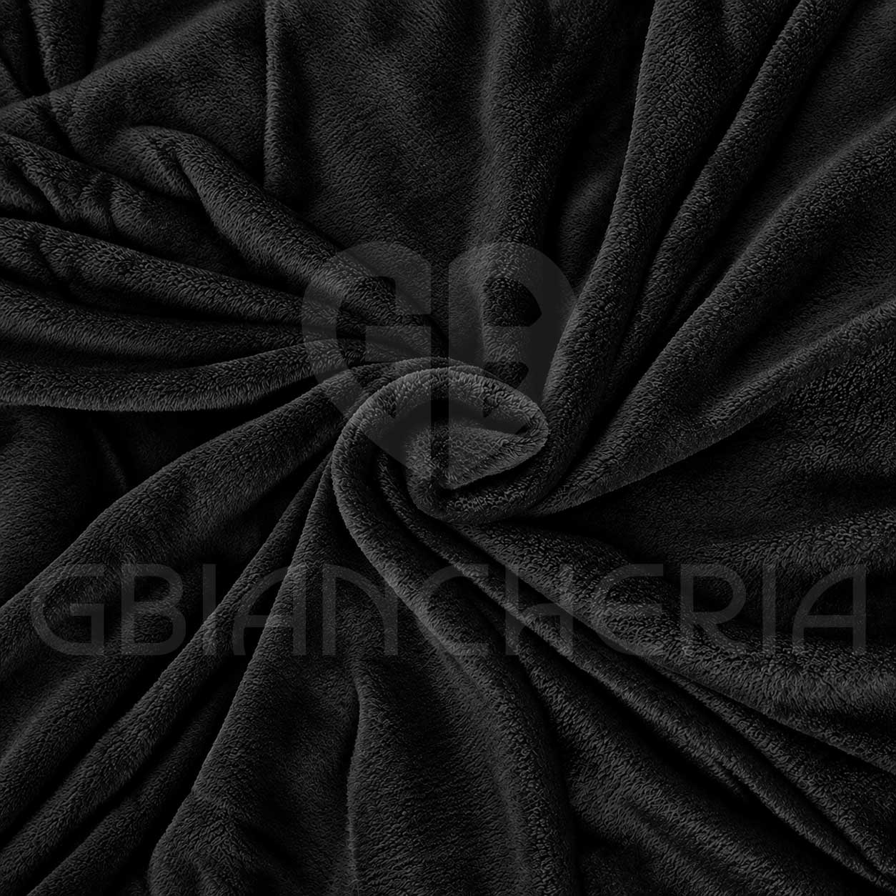PLAID IN PILE MORBIDO MICROFIBRA MAURICE NERO - immagine 3