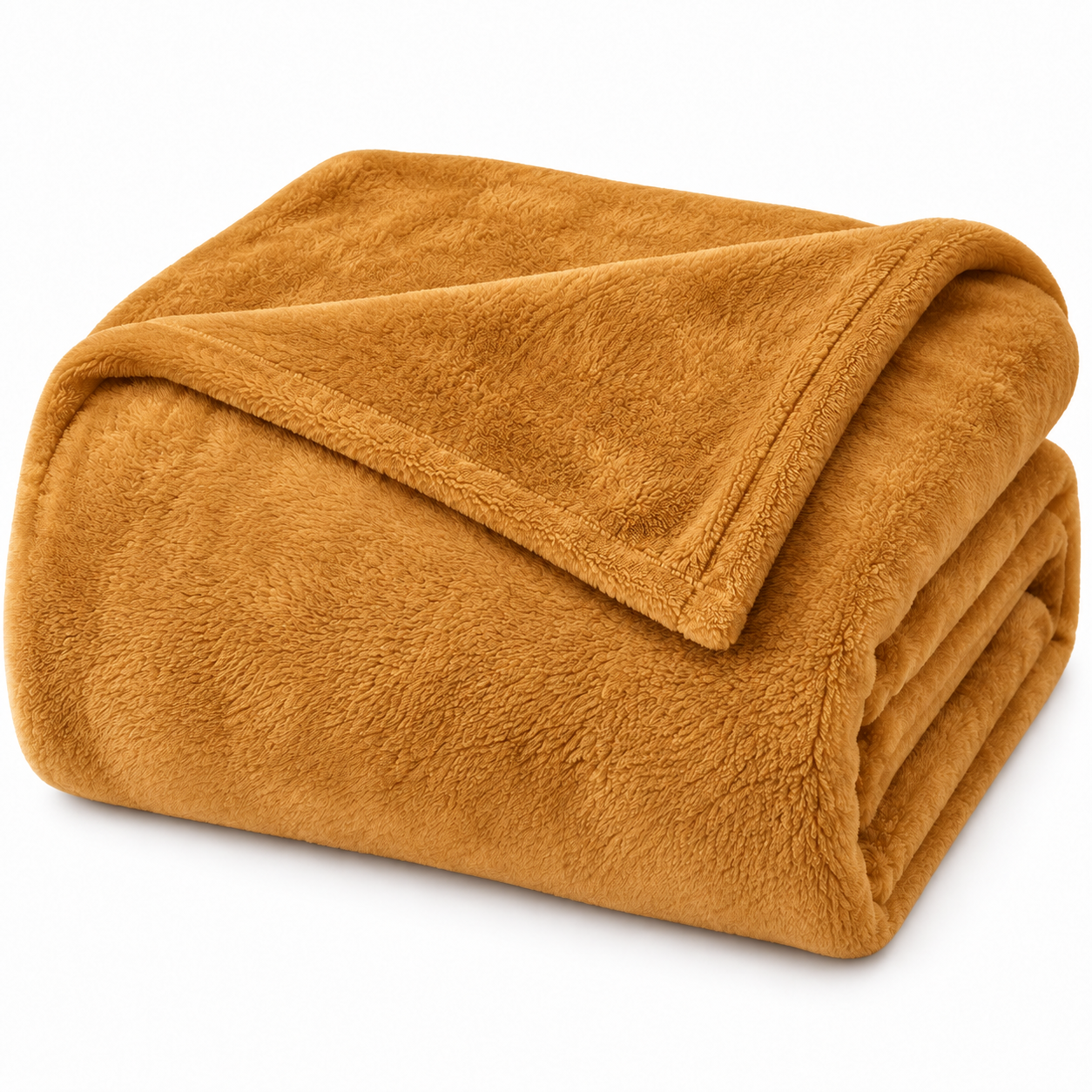 PLAID IN PILE MORBIDO MICROFIBRA MAURICE OCRA - immagine 2