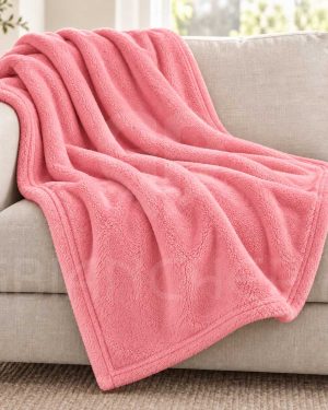 PLAID IN PILE MORBIDO MICROFIBRA MAURICE ROSA