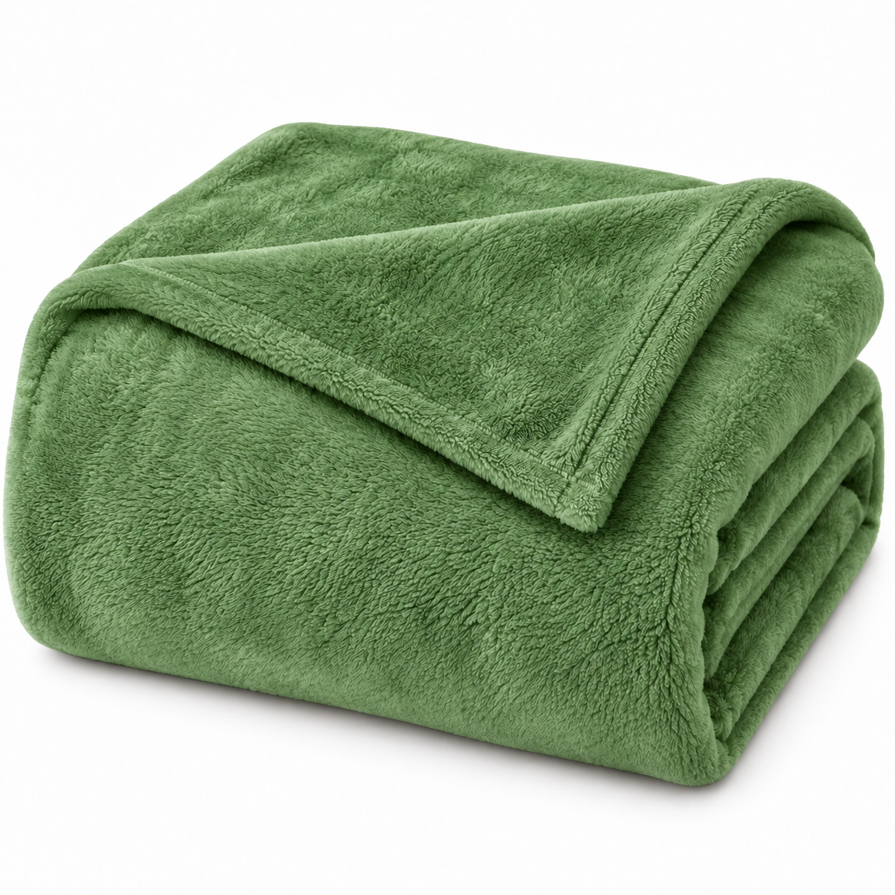 PLAID IN PILE MORBIDO MICROFIBRA MAURICE VERDE - immagine 2