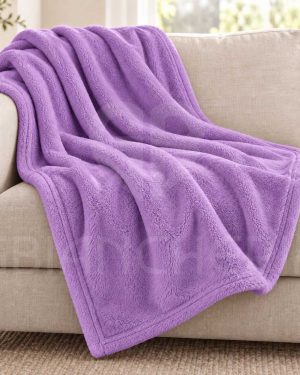 PLAID IN PILE MORBIDO MICROFIBRA MAURICE VIOLA