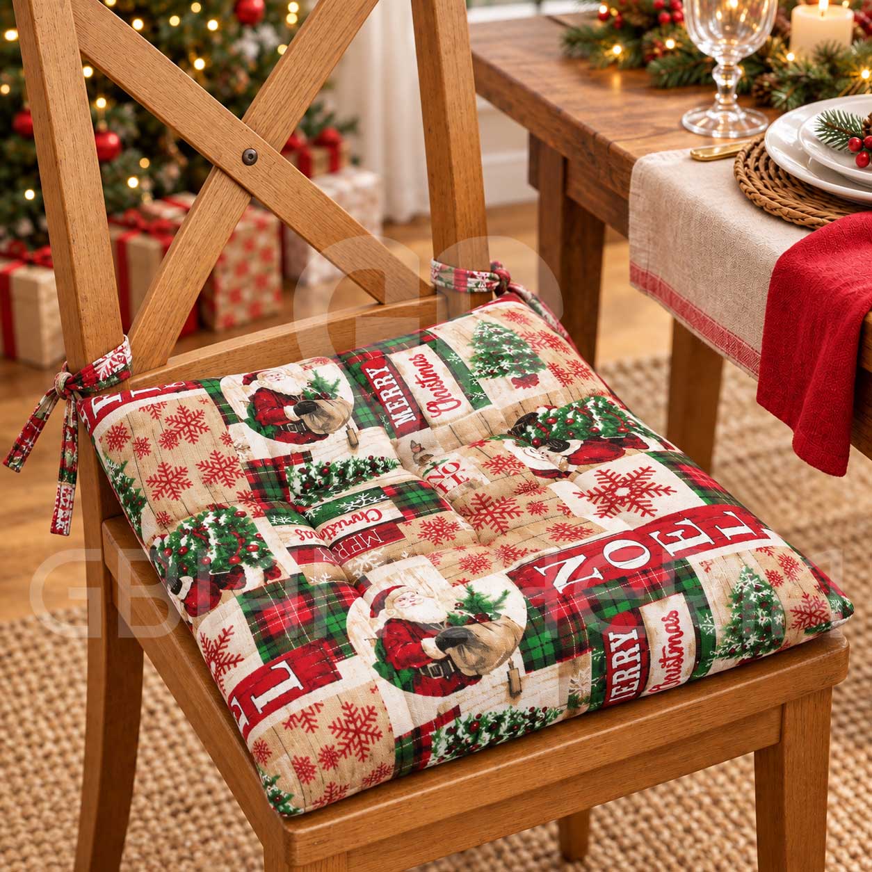 CUSCINI SEDIA NATALIZI NOEL 40X40