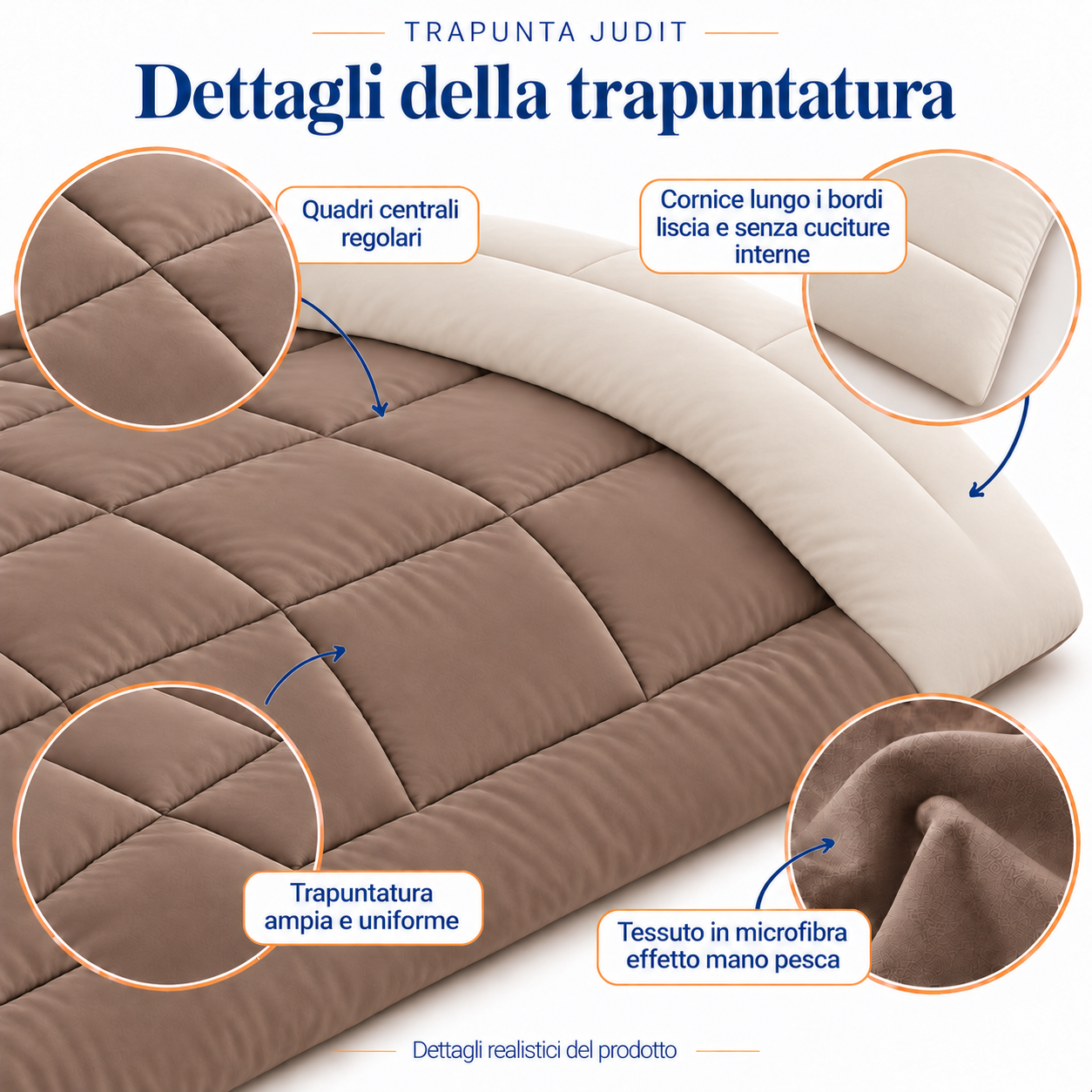 TRAPUNTA INVERNALE DOUBLE FACE GRIGIO - immagine 3